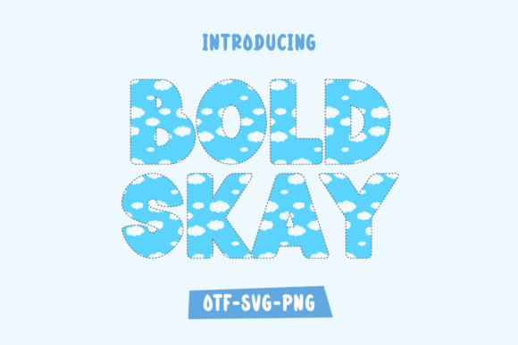 Bold Skay: A Vibrant Cloud-Themed Color Font for Creative Projects