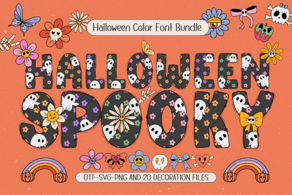 Halloween Spooky: Elevate Your Fall Designs with a Playful Color Font