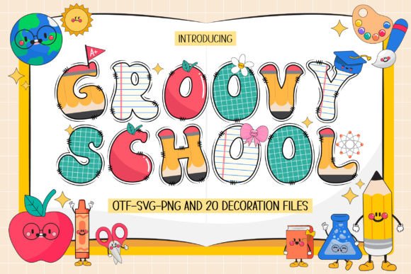 Infuse Joyful Energy with Groovy School Typography
