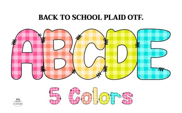 Infuse Playful Energy with School Plaid Typography