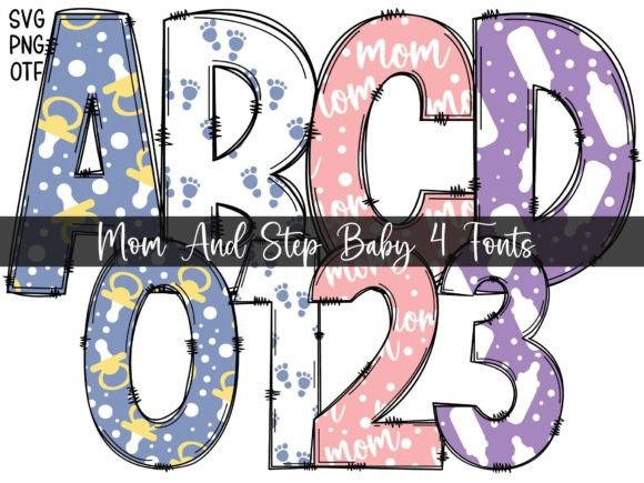 Mom and Step Baby: A Modern Color Font for Bold Design