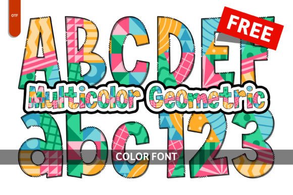 Multicolor Geometric: A Playful Font for Creative Design