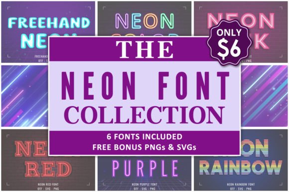 Neon Collection: Vibrant Typography for Modern Design