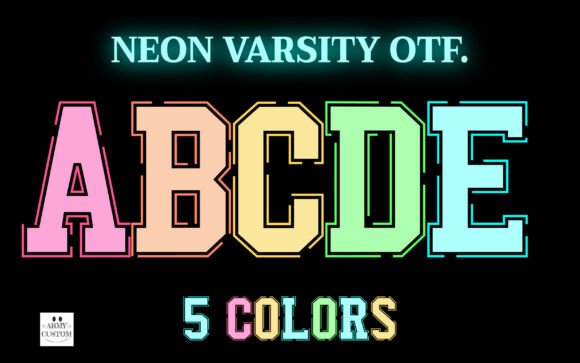 Neon Varsity: A Bold Typographic Spark for Modern Design
