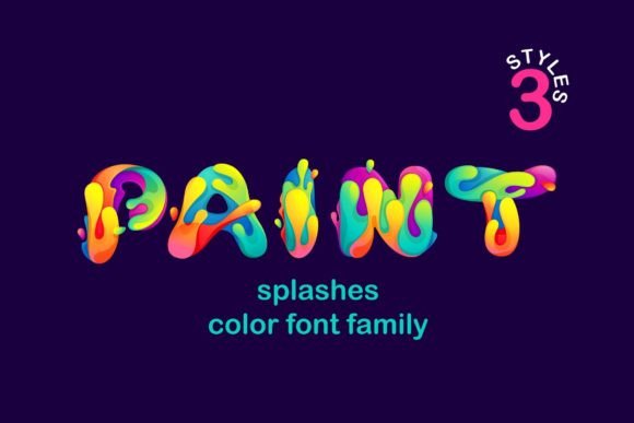 Paint Splashes: Vibrant Typography for Bold Design
