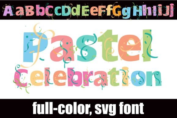 Pastel Celebrations: A Festive Typography Solution