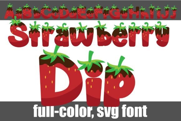 Strawberry Dip: A Sweet SVG Font for Creative Designs