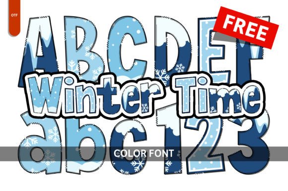 Winter Time: A Whimsical Color Font for Playful Design