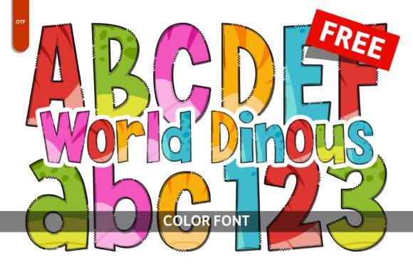 World Dinous Free: A Playful Typeface for Creative Design